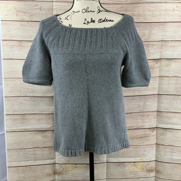 LOFT Sweaters - Ann Taylor Loft Gray Short Sleeve Sweater